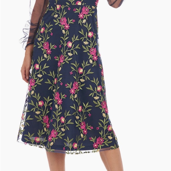 JS Collection Evelyn Illusion Midi Dress Size 6 - Picture 8 of 11